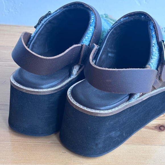 Free People Women’s Astrid Plaid Platform Slingback Clog Stargazer size 9 - Picture 7 of 12